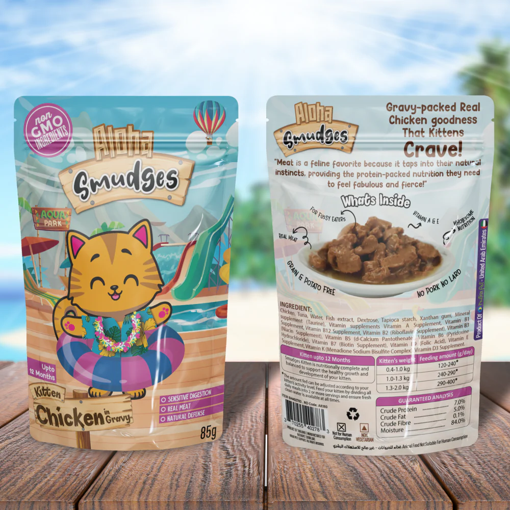 Aloha Smudges Chicken in Gravy Kitten Cat Wet Food - Image 3