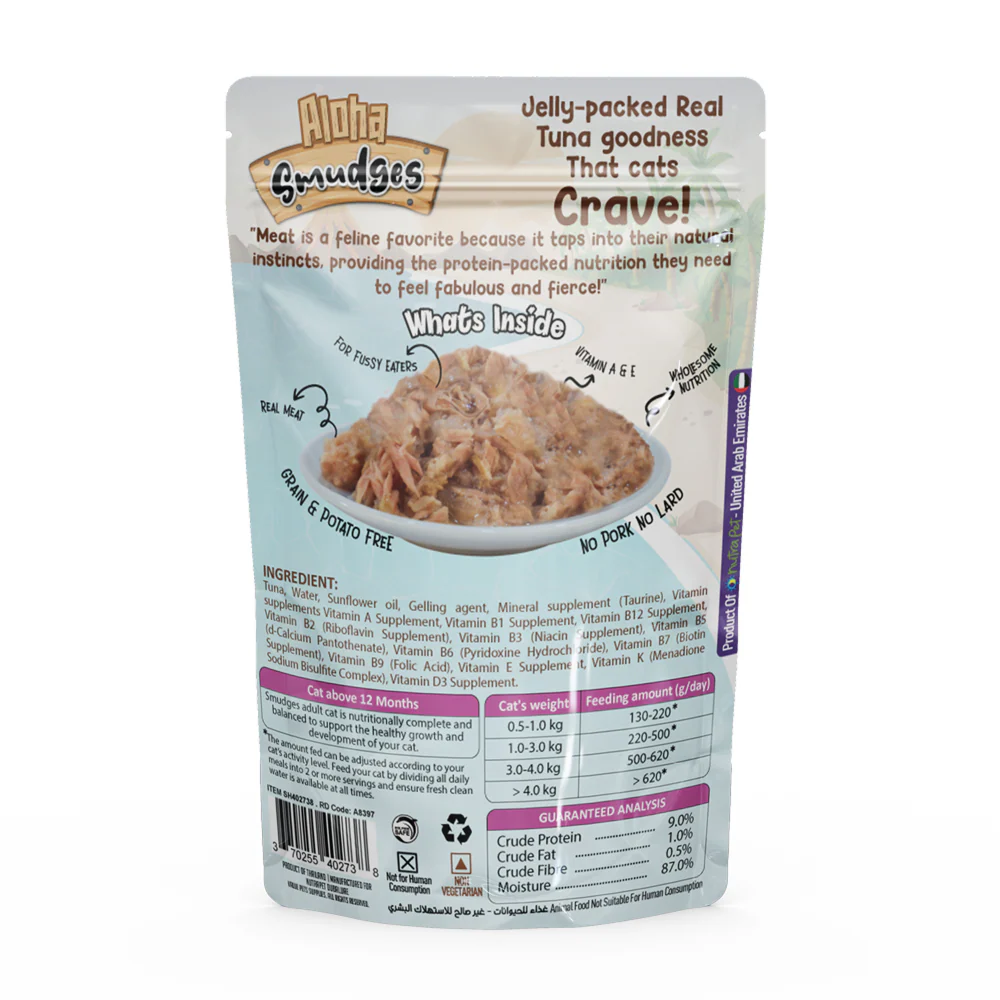 Aloha Smudges Tuna in Jelly Adult Cat Wet Food - Image 3