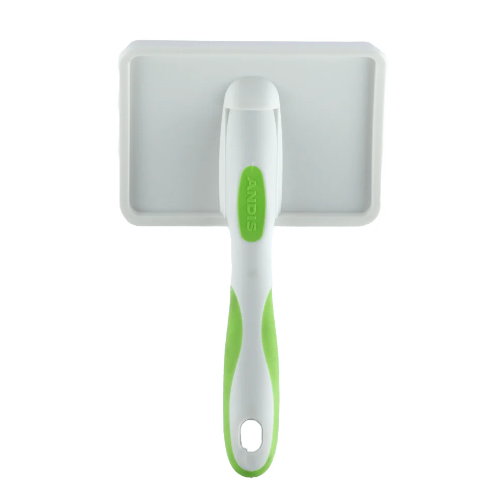 Andis Firm Slicker Brush Grooming Tool for Dogs (White/Green) - Image 5