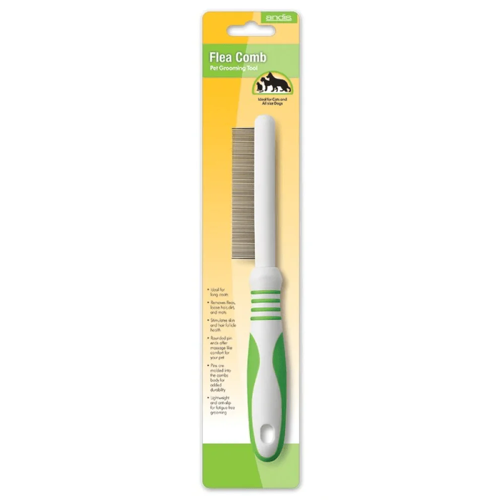 Andis Flea Comb for Dogs (White/Lime Green) - Image 3