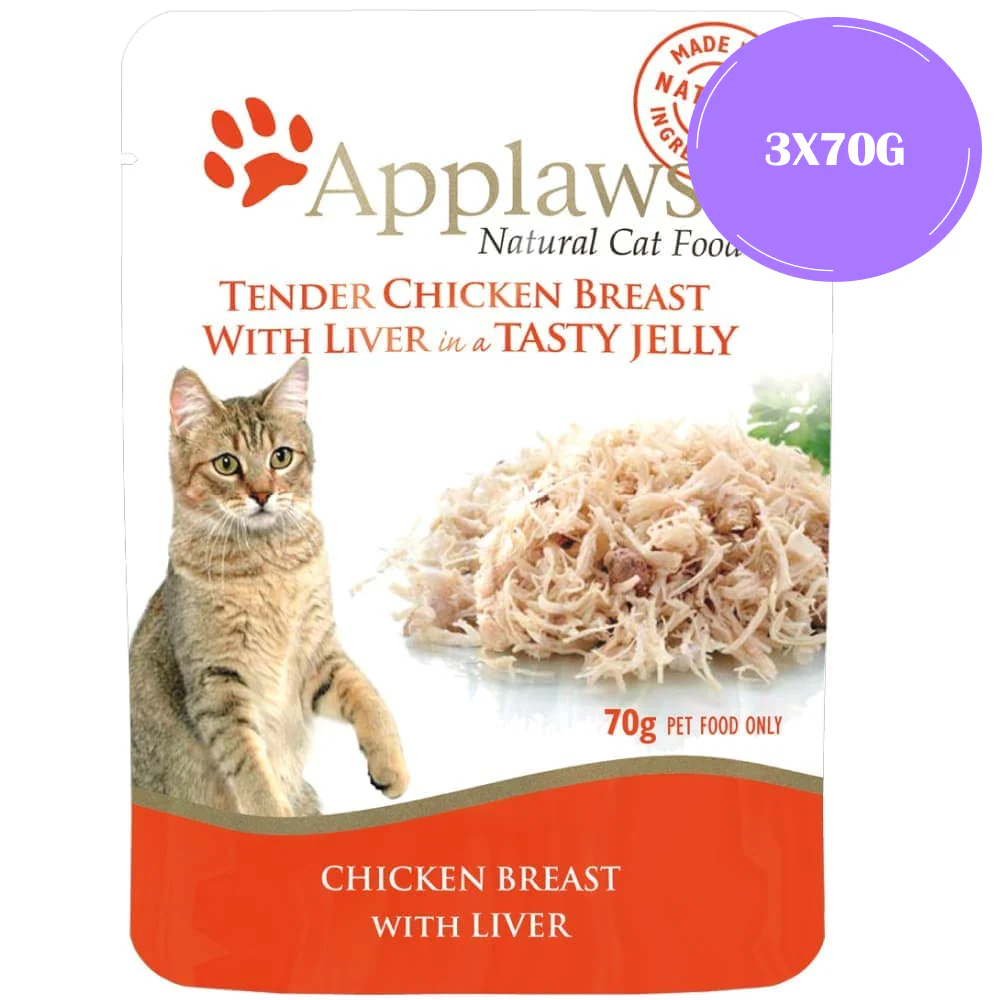 Applaws Chicken Breast with Liver in Tasty Jelly Pouch Cat Wet Food - Image 5