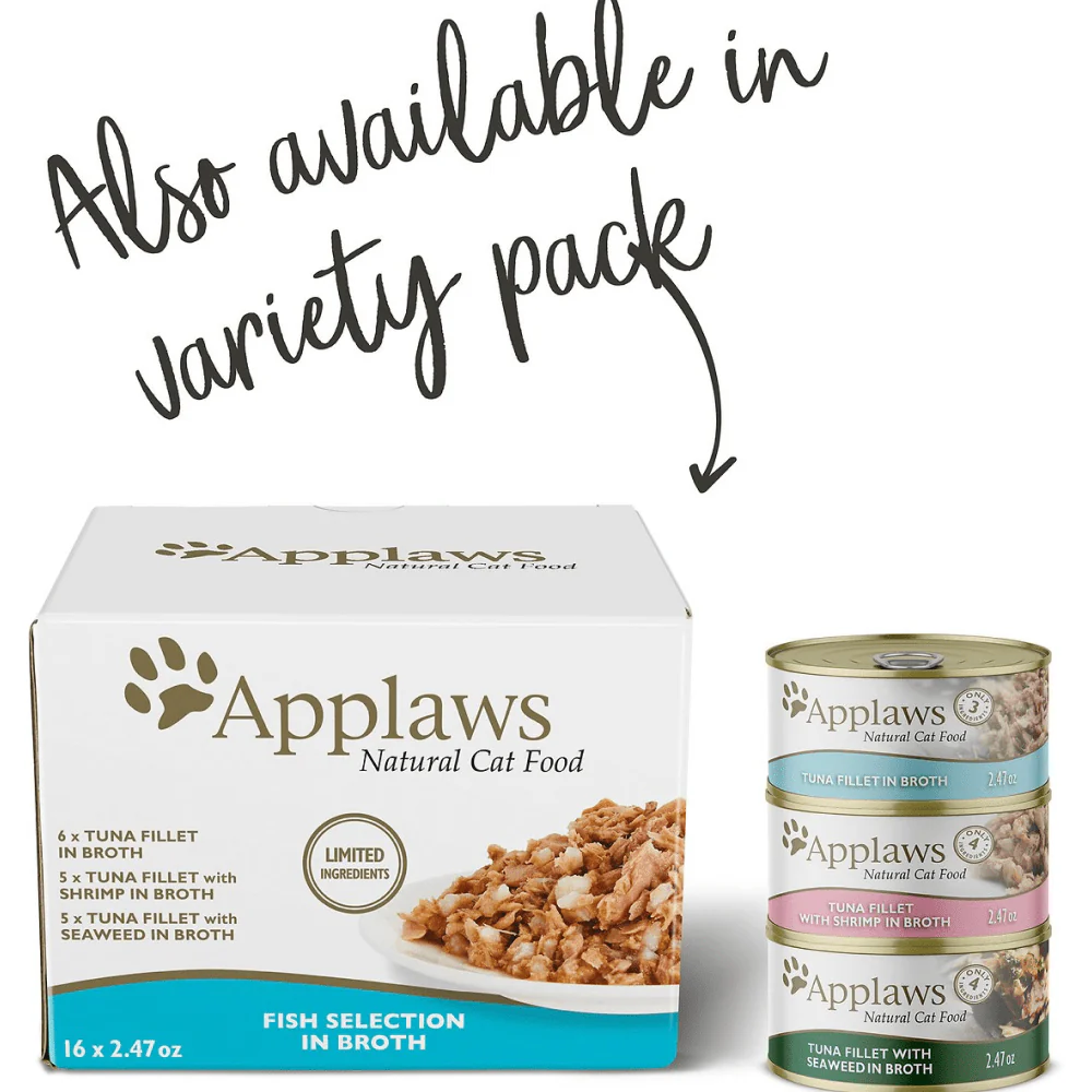 Applaws Tuna Fillet and Prawns Tinned Cat Wet Food (70g) - Image 3