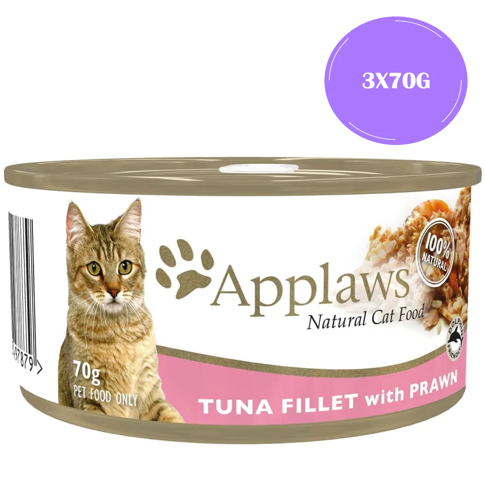 Applaws Tuna Fillet and Prawns Tinned Cat Wet Food (70g) - Image 8