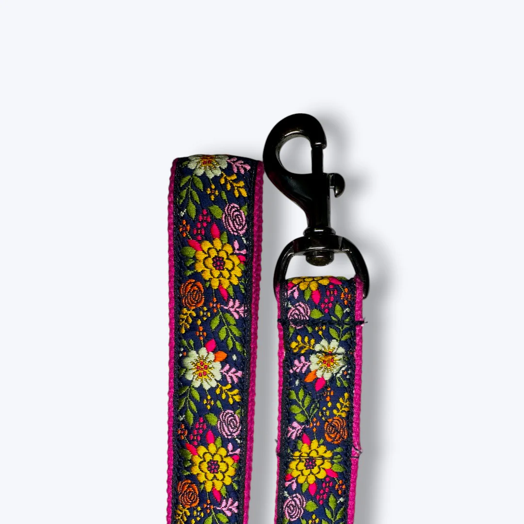 Aramesh Coastal Bloom Leash for Dogs (Pink and Navy Blue) - Image 3