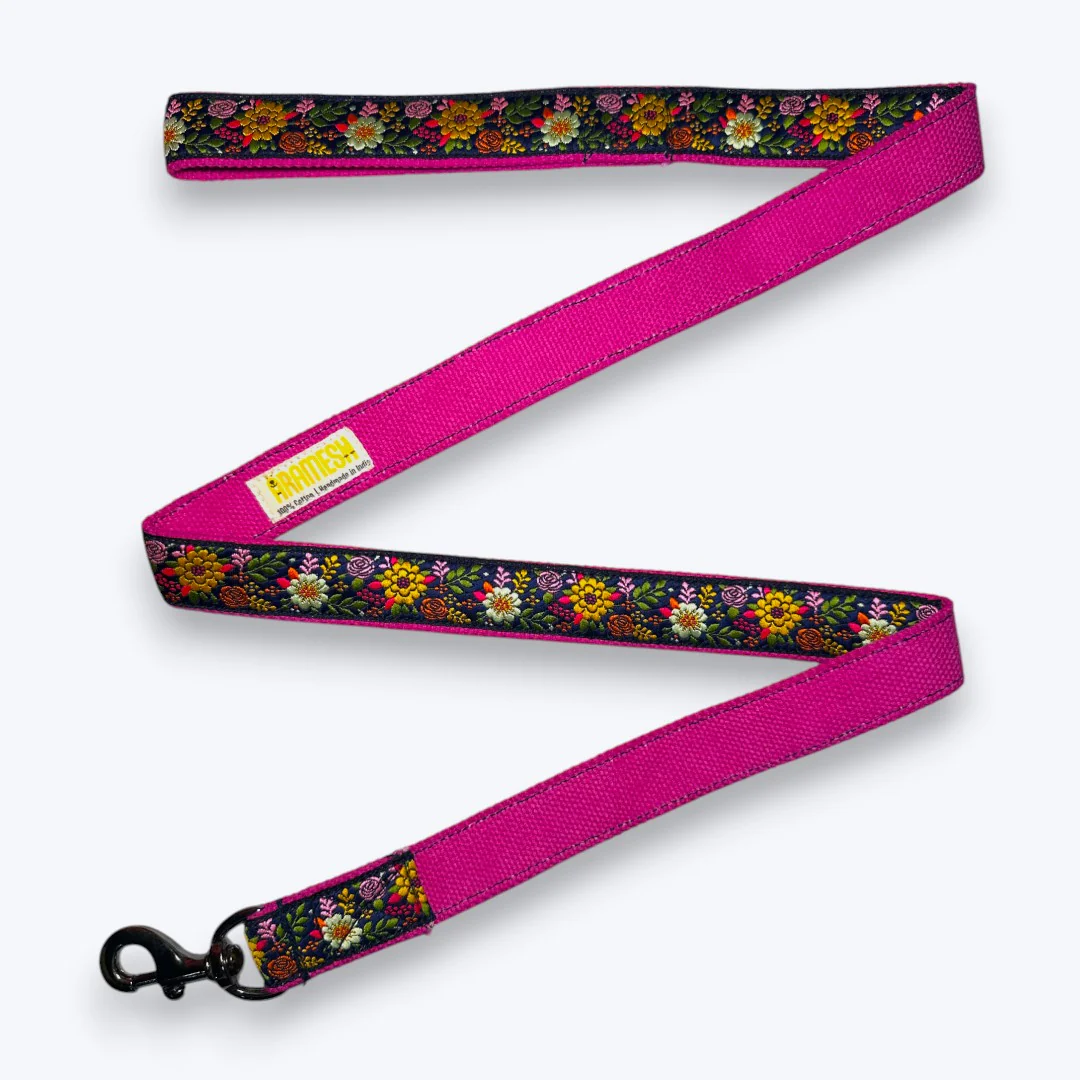 Aramesh Coastal Bloom Leash for Dogs (Pink and Navy Blue) - Image 4