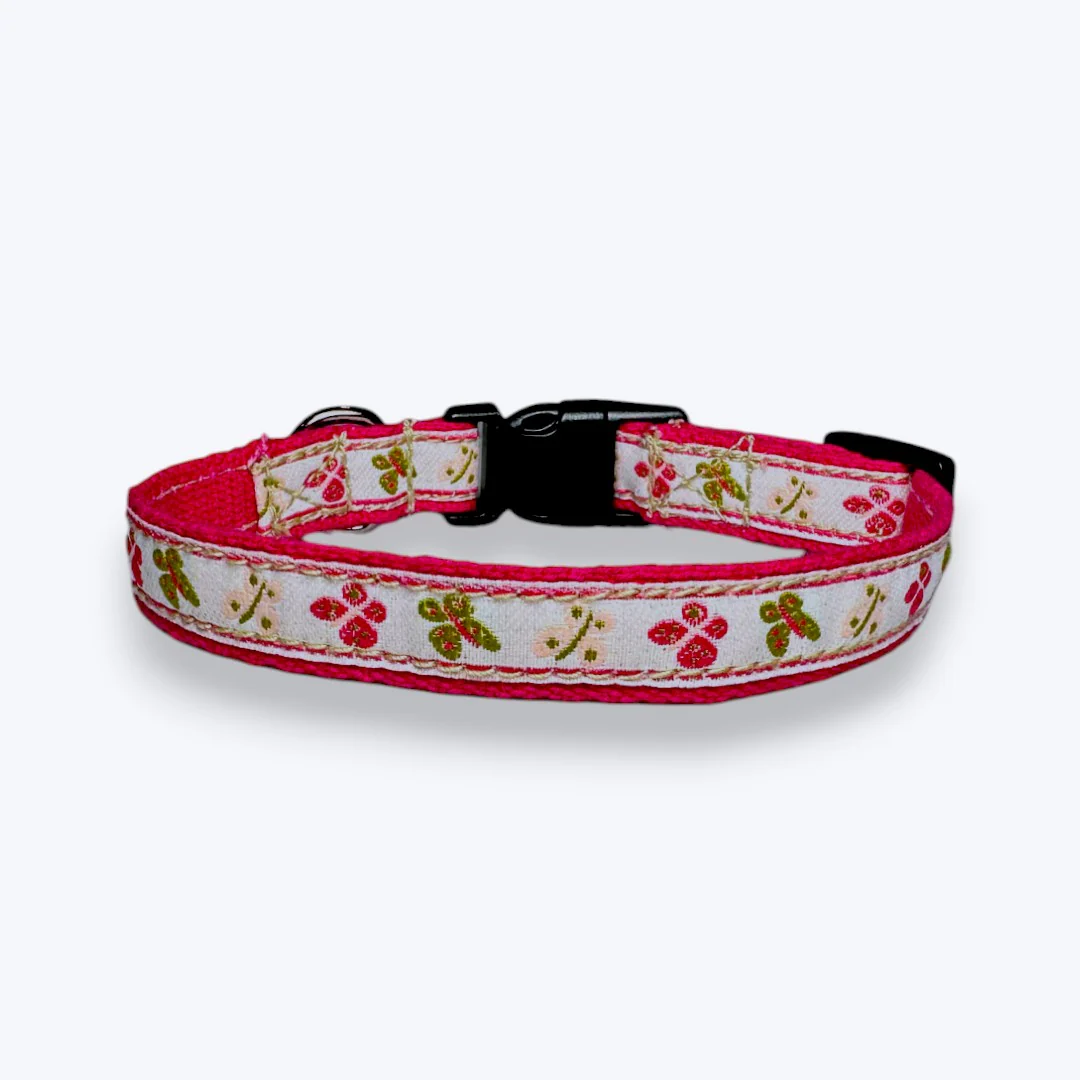 Aramesh Garden Whisper Collar for Cats (Pink and White) - Image 5