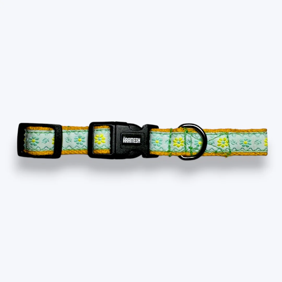 Aramesh Lemon Blossom Collar for Cats (Yellow, White & Green) - Image 3