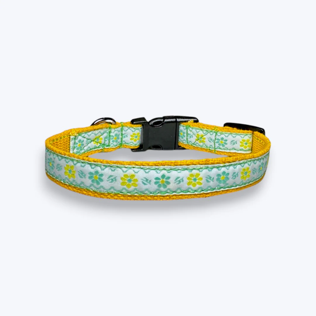 Aramesh Lemon Blossom Collar for Cats (Yellow, White & Green) - Image 4