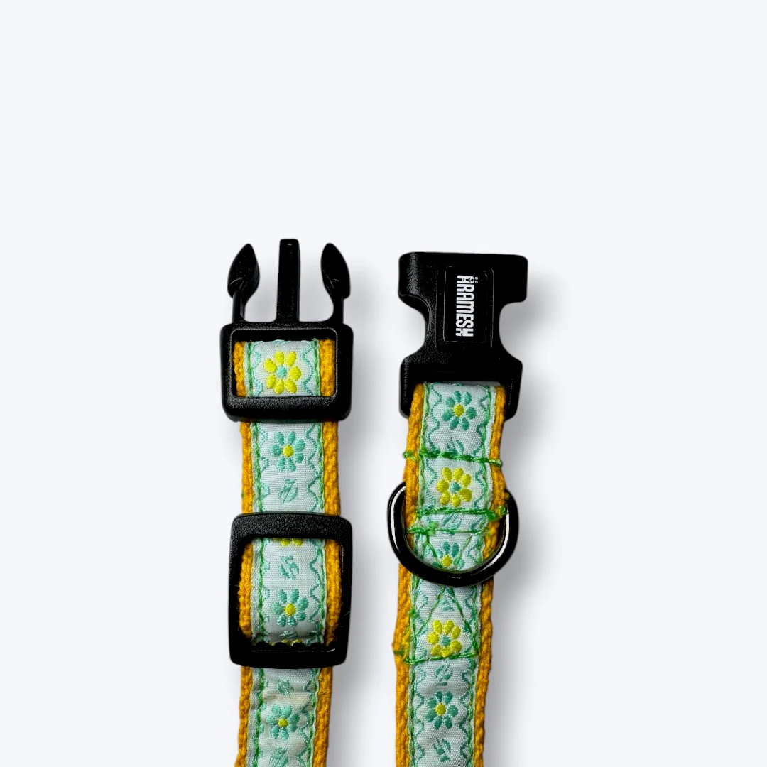 Aramesh Lemon Blossom Collar for Cats (Yellow, White & Green) - Image 5