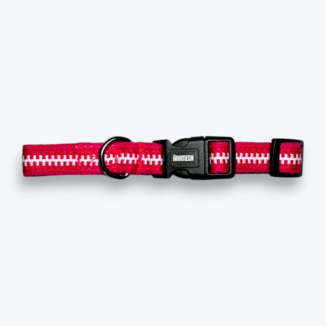 Aramesh Pink Whisper Collar for Cats (Pink & White) - Image 3