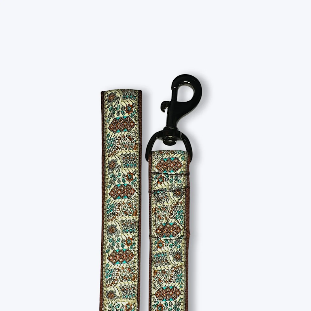 Aramesh Sultan Paws Leash for Dogs (Brown and Cream) - Image 3