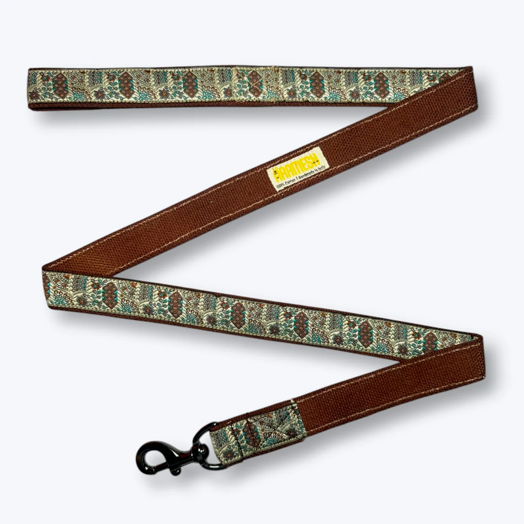 Aramesh Sultan Paws Leash for Dogs (Brown and Cream) - Image 4