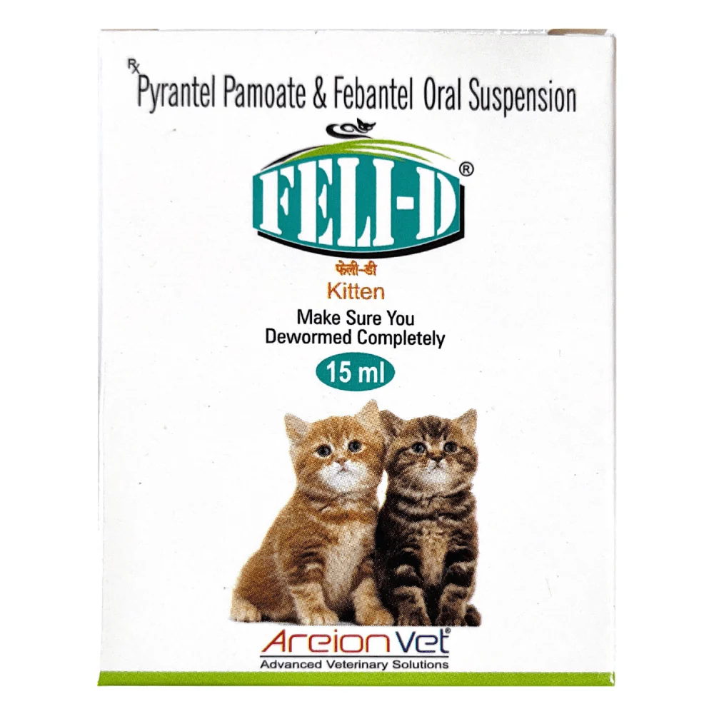 Areion Vet Feli D Kitten Deworming Suspension 15ml - Image 2