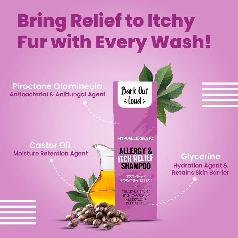 Bark Out Loud Allergy and Itch Relief Shampoo and Anti Microbial Skin Spray for Dogs and Cats Combo - Image 5