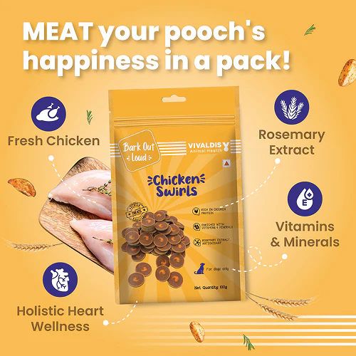 Bark Out Loud by Vivaldis Chicken Swirls Dog Treats - Image 2