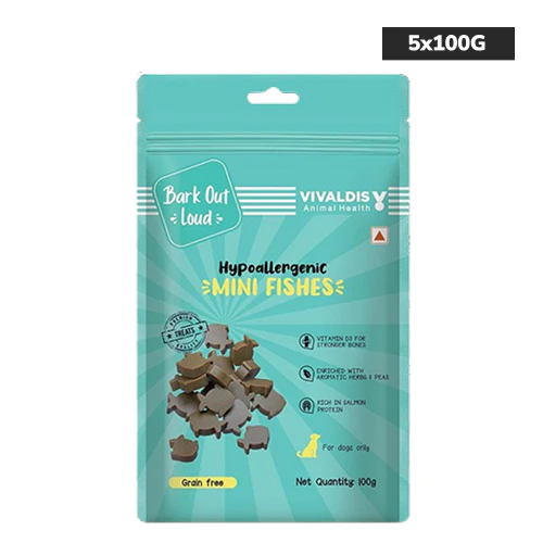 Bark Out Loud by Vivaldis Mini Fishes Grain Free & Hypoallergenic Dog Treats - Image 9