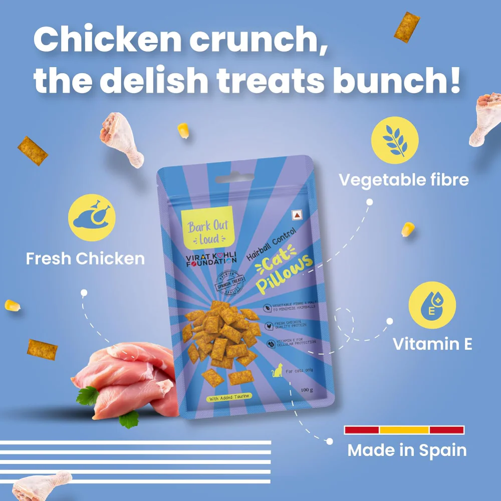 Bark Out Loud by Vivaldis Pillows for Sensitive Gut & Hairball Control Cat Treats Combo - Image 17