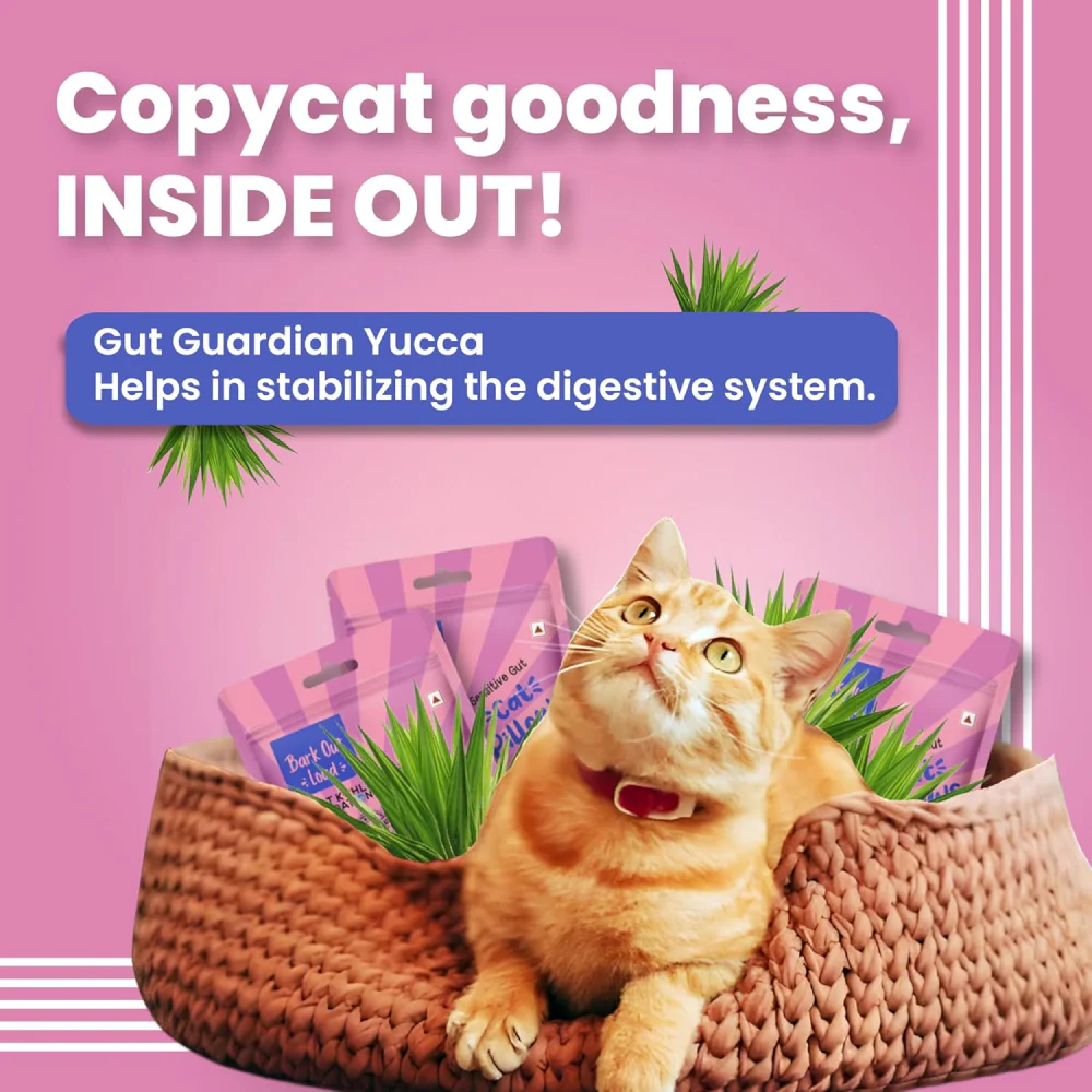 Bark Out Loud by Vivaldis Pillows for Sensitive Gut & Hairball Control Cat Treats Combo - Image 6