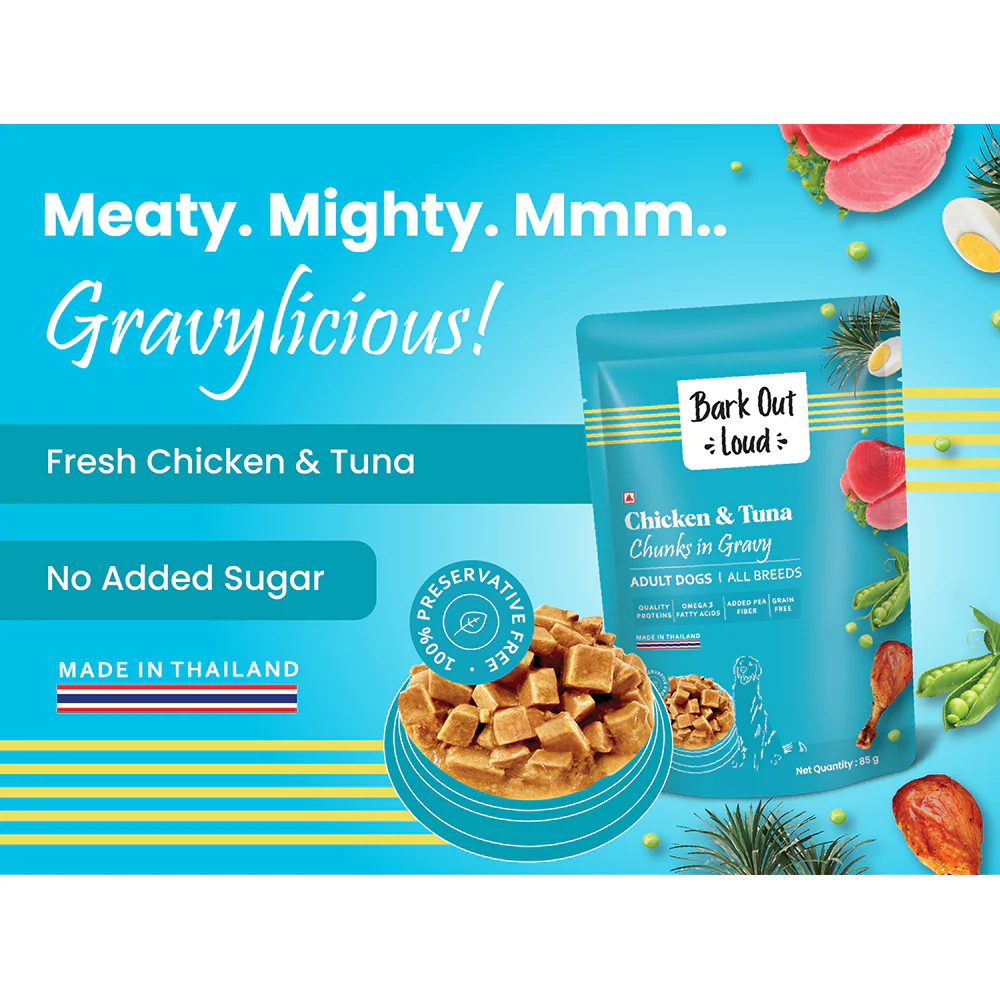 Bark Out Loud Chicken & Tuna Chunks Gravy Adult Dog Wet Food - Image 3