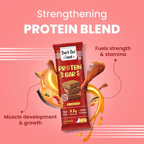 Bark Out Loud Collagen Protein Bar Chicken & Fish Treat for Dogs - Image 3