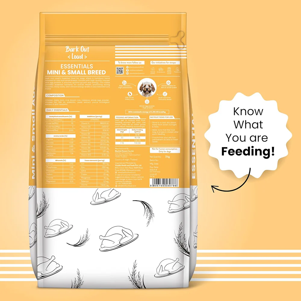 Bark Out Loud Essentials Real Chicken Mini and Small Breed Adult Dog Dry Food - Image 8