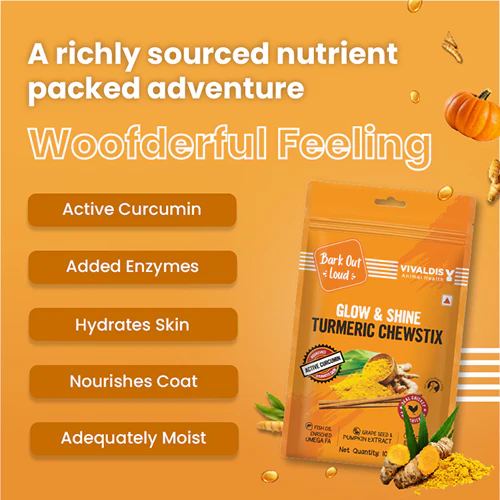 Bark Out Loud Glow and Shine Turmeric Chew Stix for Dogs and Cats - Image 2