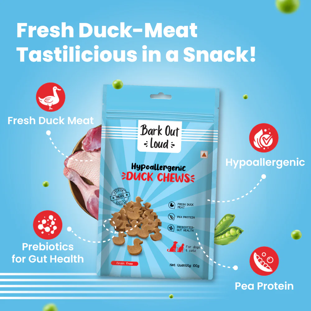 Bark Out Loud Hypoallergenic Duck Meat Treats for Cats and Dogs - Image 2
