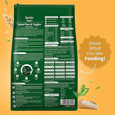 Bark Out Loud Naked Oats & Veggies, Veg Adult Dog Dry Food - Image 2