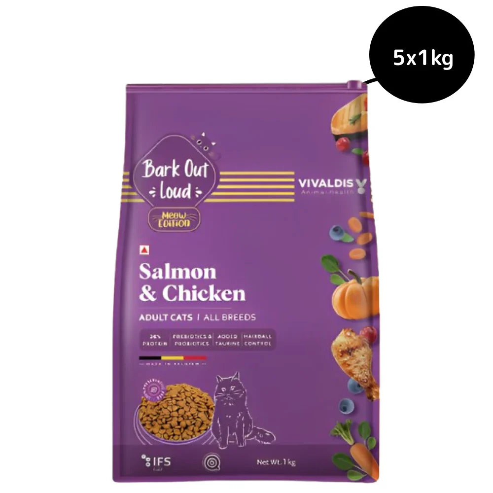 Bark Out Loud Salmon and Chicken Adult Cat Dry Food - Image 10