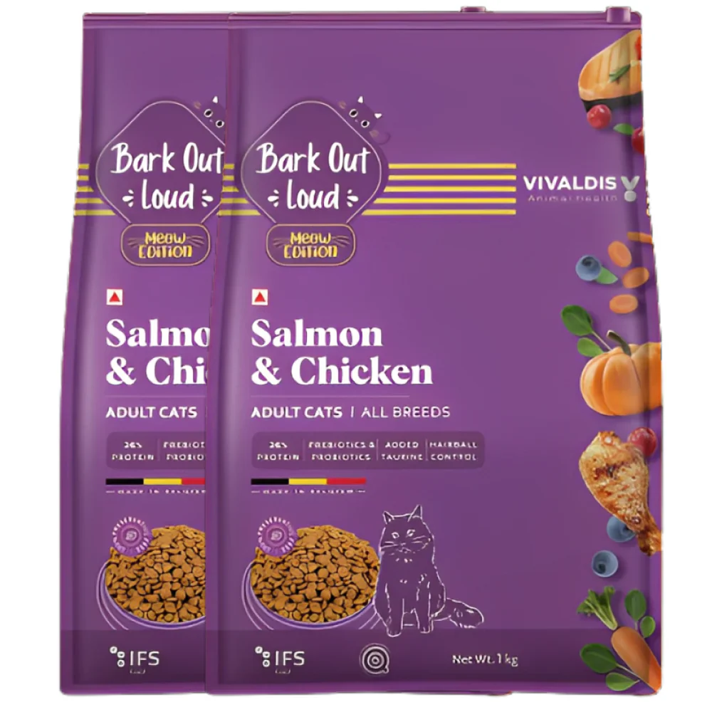 Bark Out Loud Salmon and Chicken Adult Cat Dry Food - Image 8