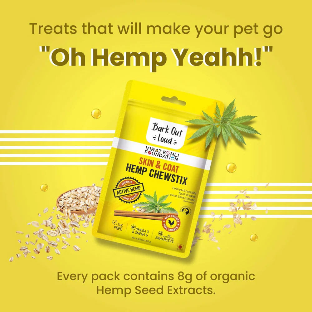 Bark Out Loud Skin & Coat Hemp and Immunity Multi Vitamin Chew Stix for Dogs and Cats Combo - Image 5