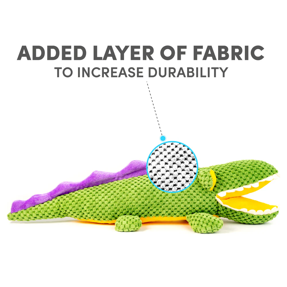 Barkbutler Aly The Gator Plush Toy for Dogs | For Medium Chewers (Green) - Image 7