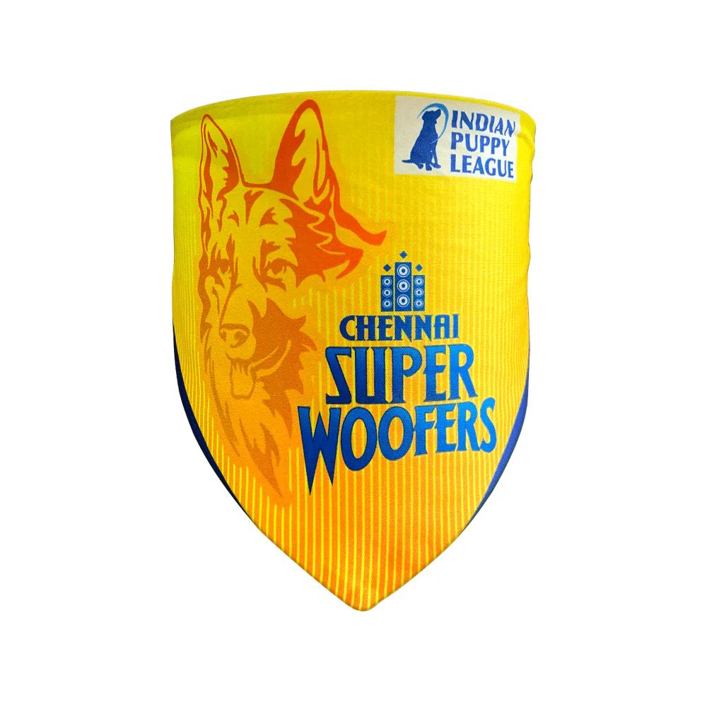 Barkbutler Chennai Super Woofers Bandana for Dogs | Indian Pet League - Image 6