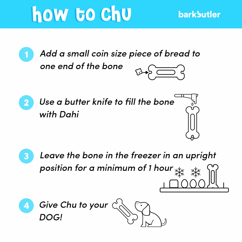 Barkbutler Chu the bone Treat Dispensing Toy for Dogs (Black) - Image 9
