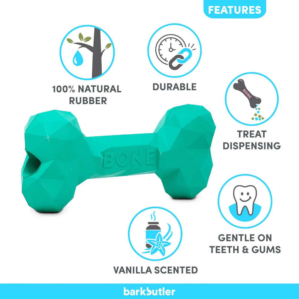 Barkbutler Chu the bone Treat Dispensing Toy for Dogs (Green) - Image 4