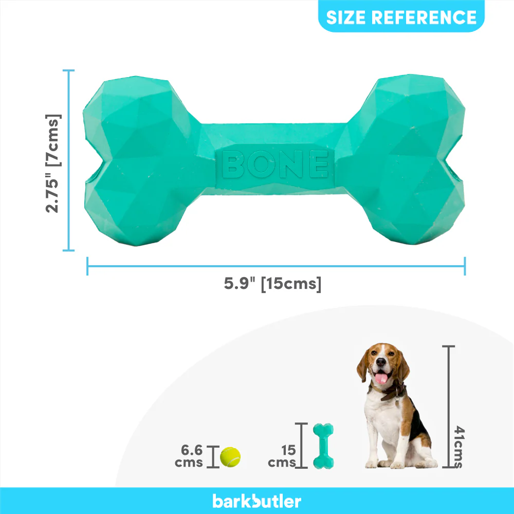 Barkbutler Chu the bone Treat Dispensing Toy for Dogs (Green) - Image 6