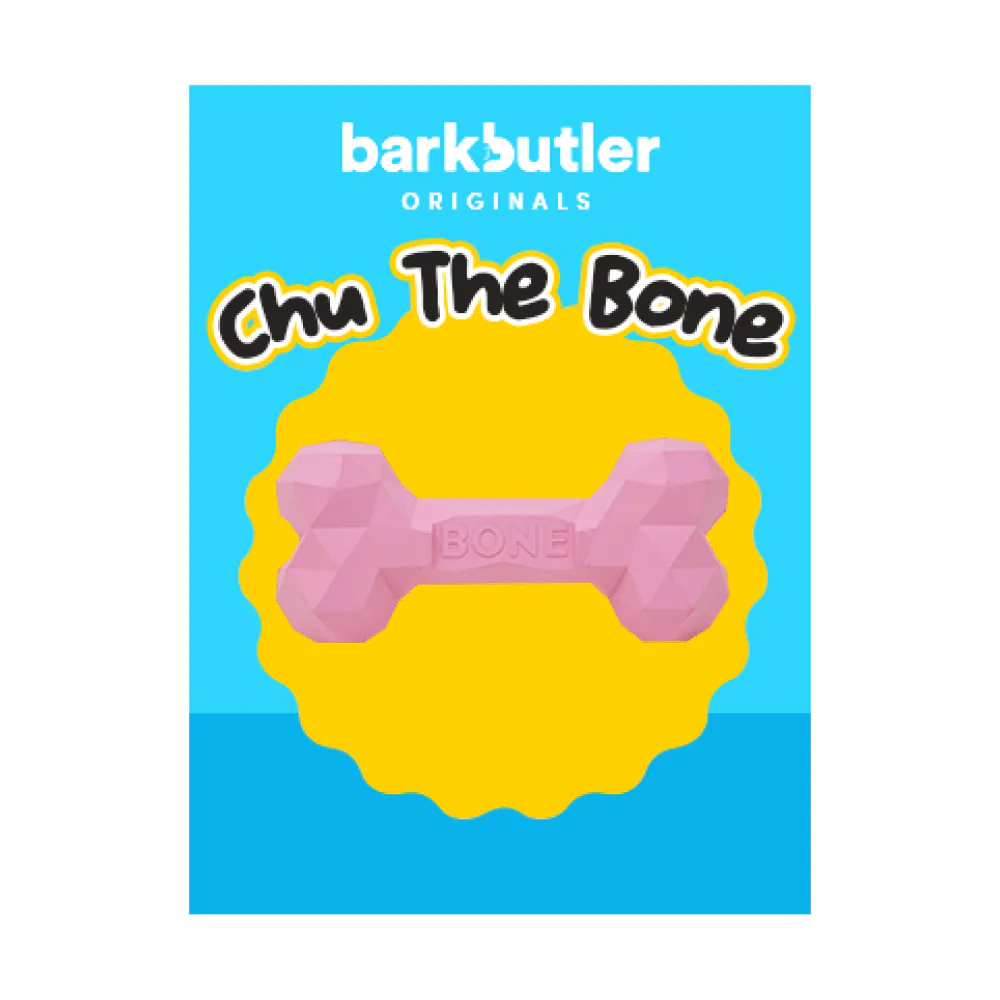 Barkbutler Chu the bone Treat Dispensing Toy for Dogs (Pink) - Image 6