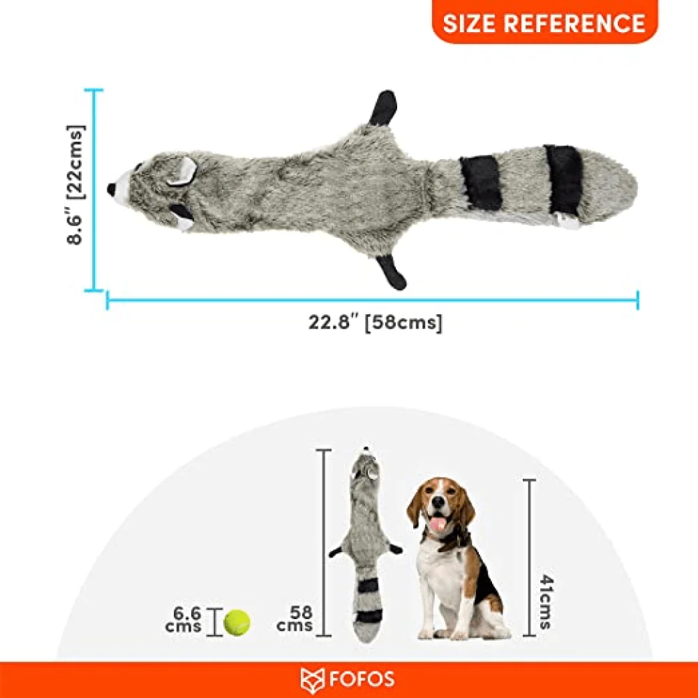 Barkbutler x Fofos Skinneez Raccoon Toy for Dogs - Image 3