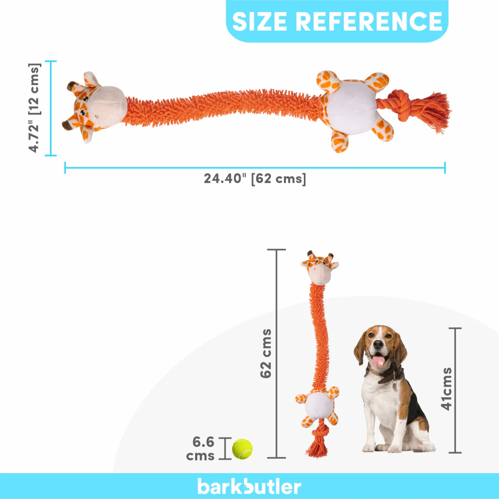 Barkbutler Garry The Giraffe Plush Toy for Dogs | For Soft Chewers - Image 2