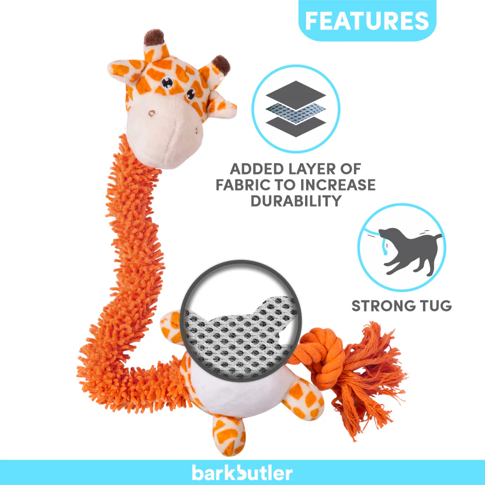 Barkbutler Garry The Giraffe Plush Toy for Dogs | For Soft Chewers - Image 4