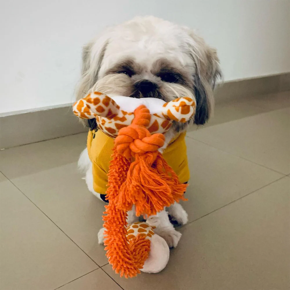 Barkbutler Garry The Giraffe Plush Toy for Dogs | For Soft Chewers - Image 7