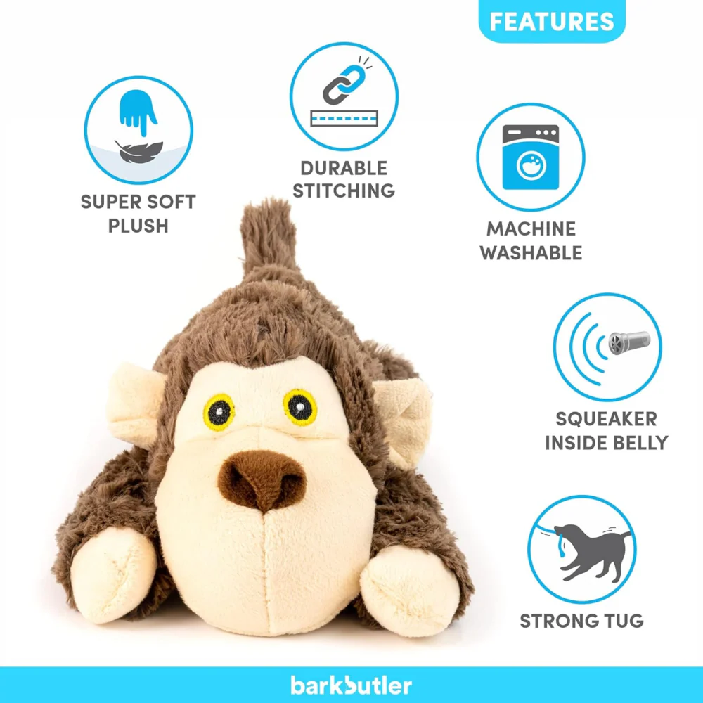 Barkbutler JumBoh the Bear Plush Toy for Dogs | For Medium Chewers (Brown) - Image 4