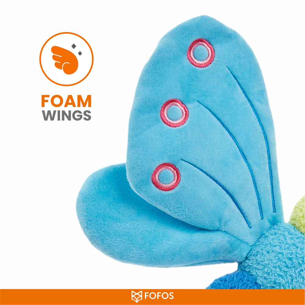 Barkbutler x Fofos Jumbo Butterfly Plush Toy for Dogs (Blue) - Image 5