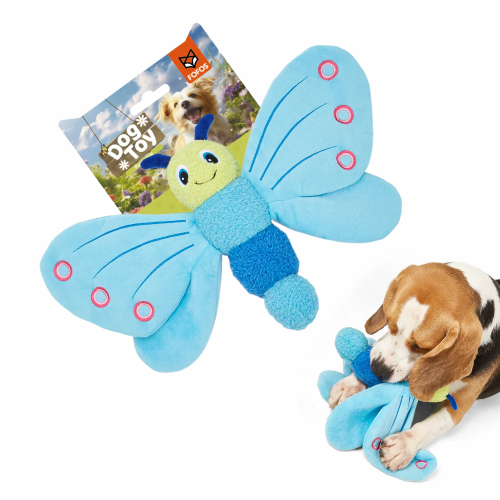 Barkbutler x Fofos Jumbo Butterfly Plush Toy for Dogs (Blue) - Image 6