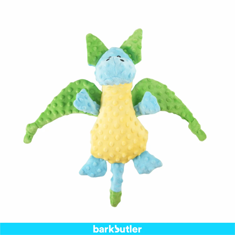 Barkbutler Pookie The Dragon Plush Toy for Dogs | For Medium Chewers (Blue) - Image 3