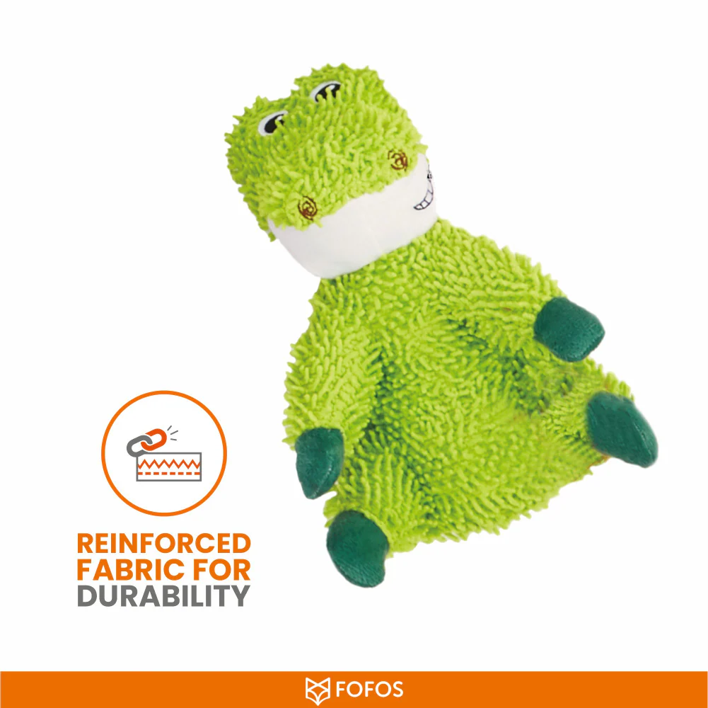 Barkbutler x Fofos Alligator Tough Squeaky Toy for Dogs | For Medium Chewers (Green) - Image 5