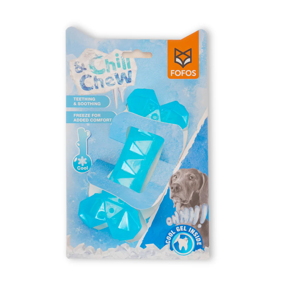 Barkbutler x Fofos Cooling Bone Freezable Chew Toy for Dogs (Blue) - Image 6