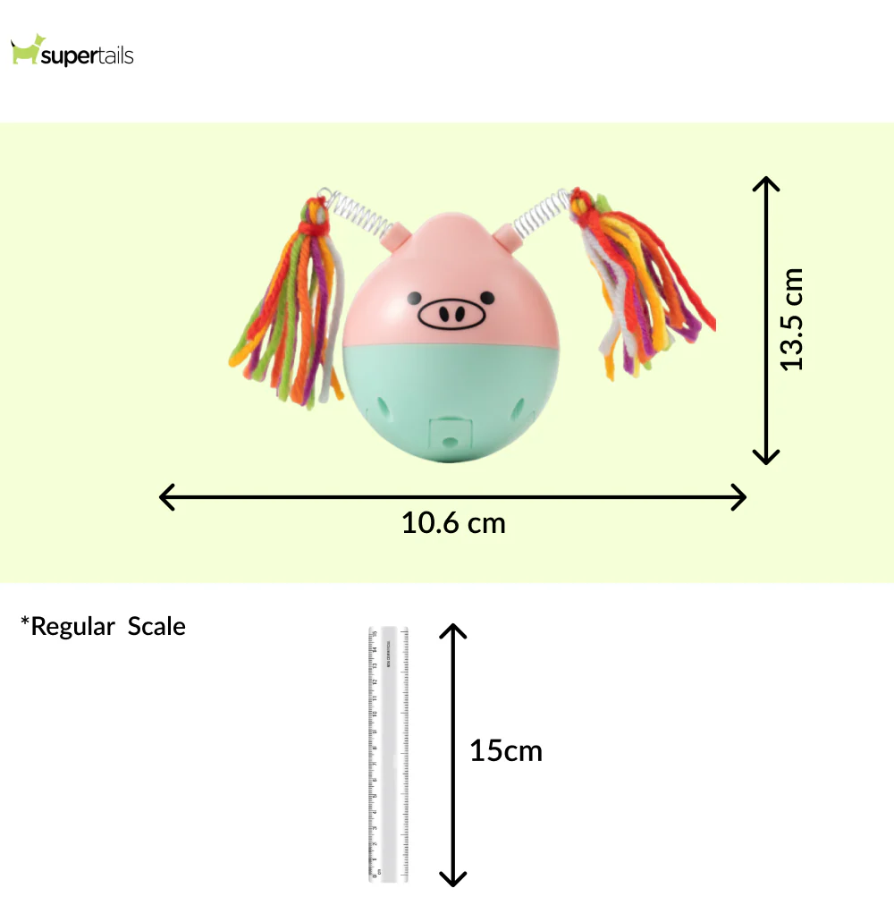 Barkbutler x Fofos Crazy Tumbler Pig Toy for Cats - Image 2