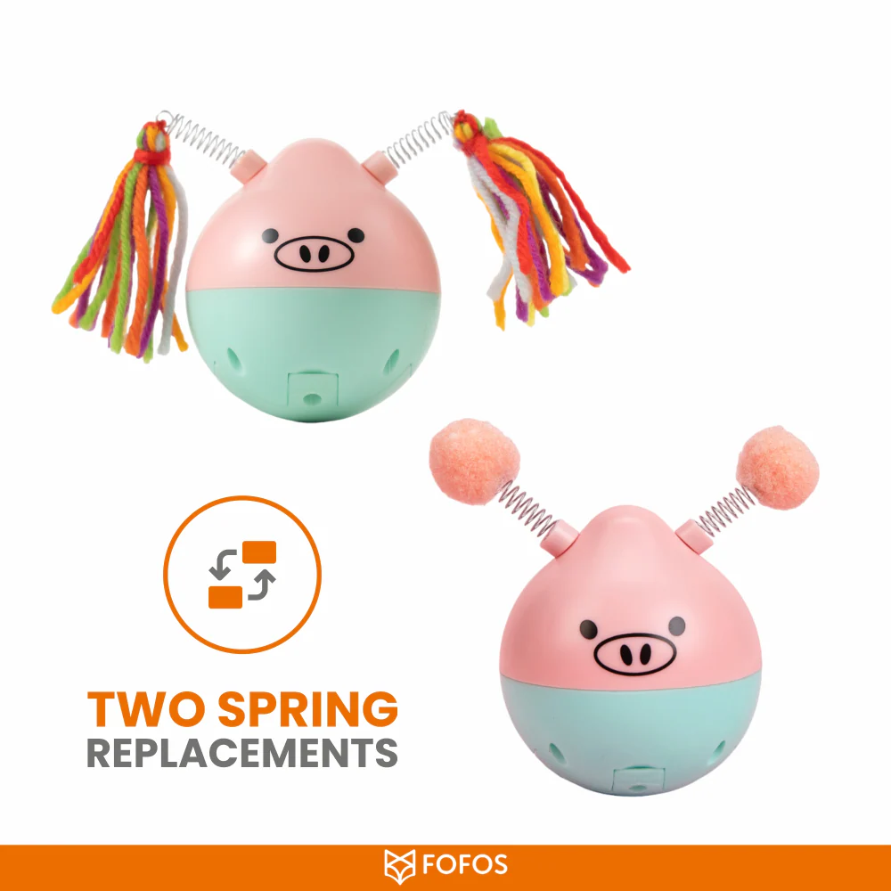 Barkbutler x Fofos Crazy Tumbler Pig Toy for Cats - Image 4