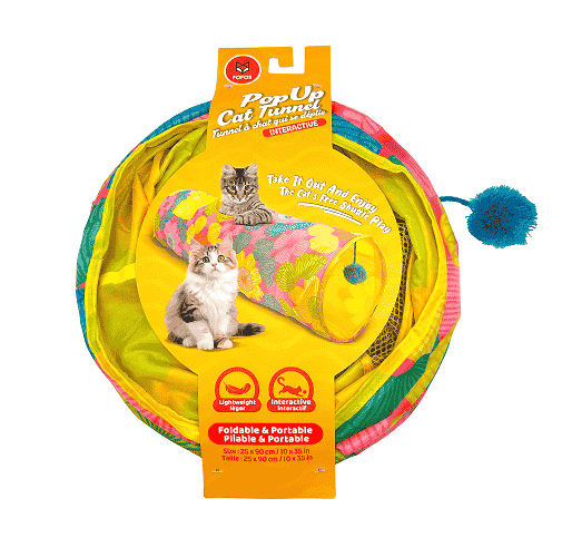 Barkbutler x Fofos Floral Pop Up Tunnel Toy for Cats - Image 2